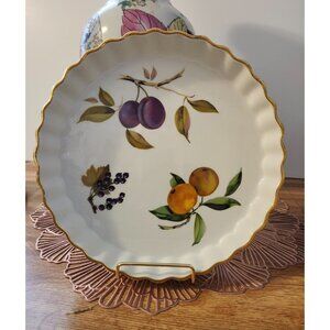 Evesham By Royal Worcester 9” Porcelain Quiche Pan Pie Plate Baking Dish